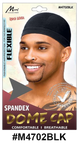 Spandex Dome Cap - Black (M4702BLK) | Flexible, Comfortable, Breathable