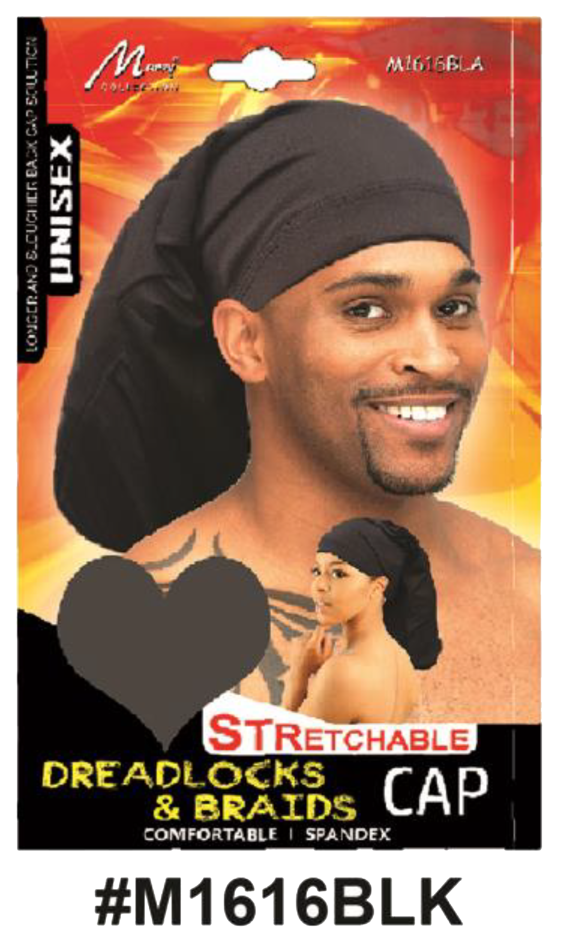 "Unisex Dreadlocks & Braids Cap/Tube - Black, Stretchable Spandex for braids and dreadlocks."