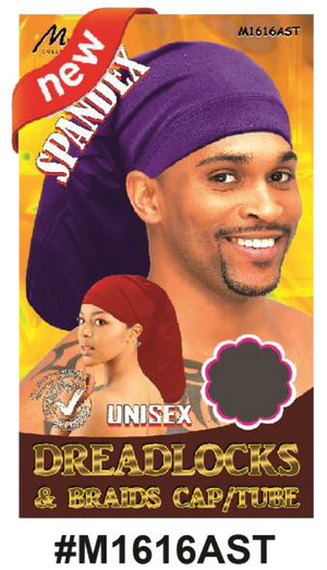 "Unisex Dreadlocks & Braids Cap/Tube - Assorted Colors, Stretchable Spandex for braids and dreadlocks."