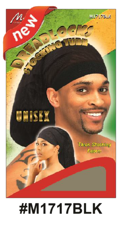 "Unisex Dreadlocks Stocking Tube (M1717BLK) - Black, thick stocking fabric for braids and dreadlocks."