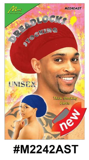 "Dreadlocks Stocking Cap (M2242AST) - Multicolor, thick stocking fabric, unisex, perfect for braids and dreadlocks."

