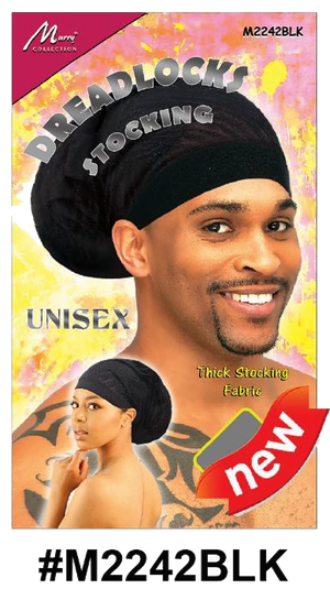 "Dreadlocks Stocking Cap (M2242BLK) - Multicolor, thick stocking fabric, unisex, perfect for braids and dreadlocks."

