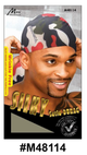 Silky Satin Durag - Red Camouflage (M48114) | Wrinkle-Free, Premium Fit