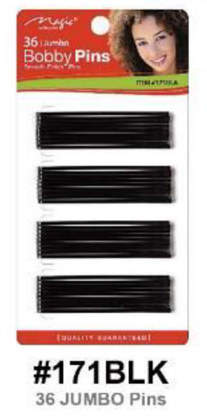 Magic Collection, Jumbo Bobby Pins, 36 Count, Black (#171BLK) & Brown (#171BRO)