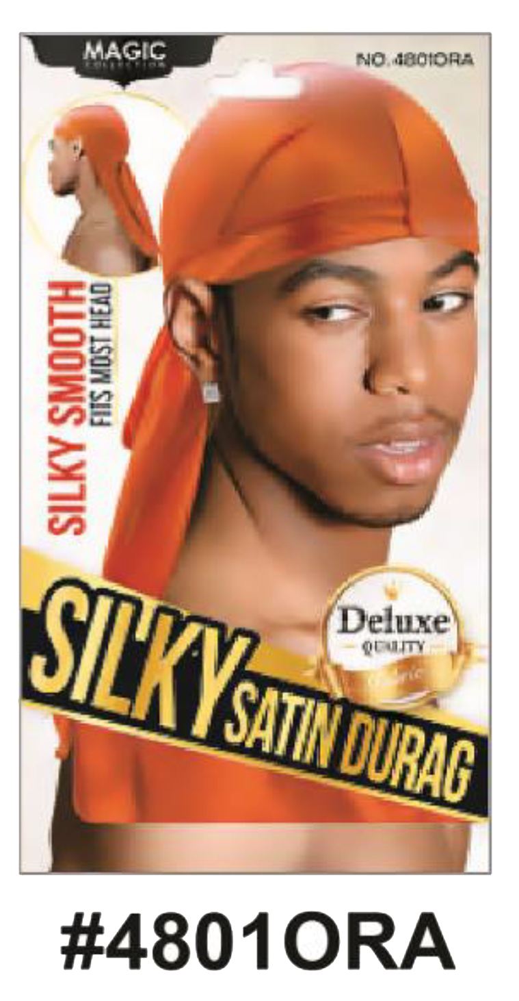 Silky Satin Durag in Multi Color (#4801), designed for comfort and wave maintenance.