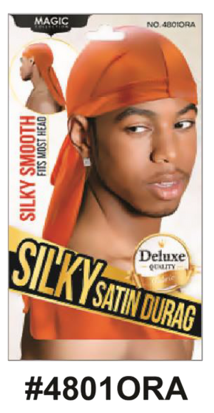 Silky Satin Durag in Multi Color (#4801), designed for comfort and wave maintenance.