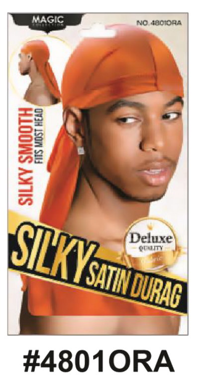 Silky Satin Durag in Multi Color (#4801), designed for comfort and wave maintenance.