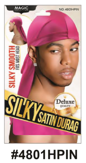 Silky Satin Durag in Multi Color (#4801), designed for comfort and wave maintenance.