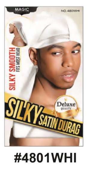 Silky Satin Durag in Multi Color (#4801), designed for comfort and wave maintenance.