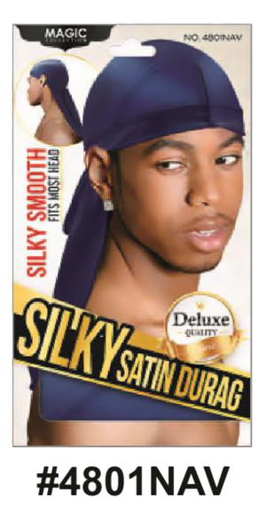 Silky Satin Durag in Multi Color (#4801), designed for comfort and wave maintenance.