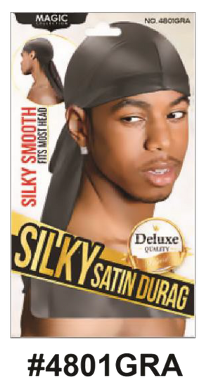 Silky Satin Durag in Multi Color (#4801), designed for comfort and wave maintenance.