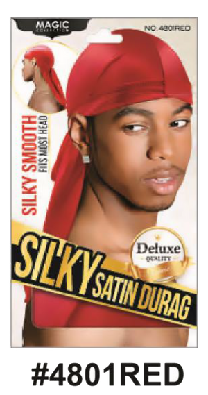 Silky Satin Durag in Multi Color (#4801), designed for comfort and wave maintenance.