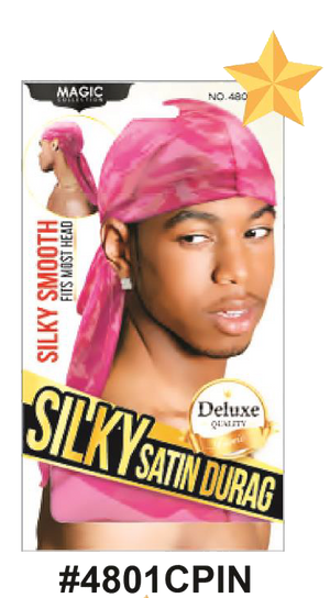 Silky Satin Durag in Multi Color (#4801), designed for comfort and wave maintenance.