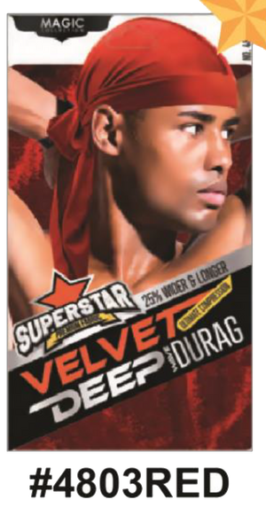 "Velvet Deep Durag in Orange (#4803ORA) - Premium Wave Compression."

