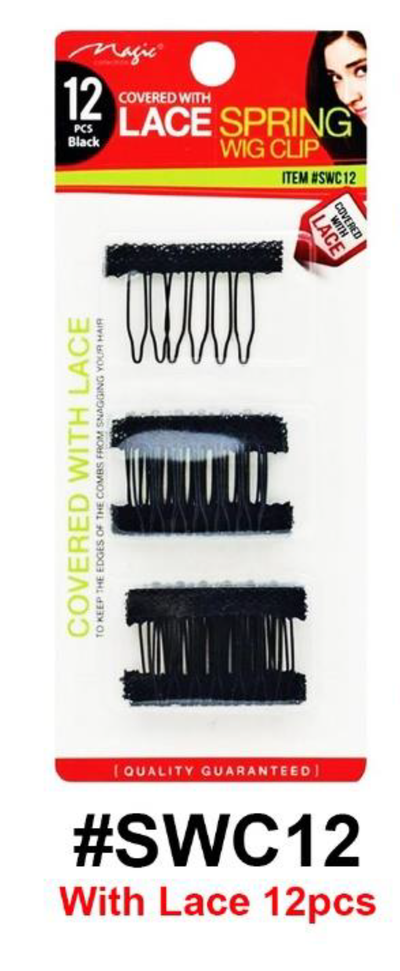Magic, Lace Spring Wig Clip #SWC12, Black
