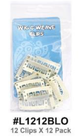 Wig & Weave Clips | 12 Clips X 12 Pack | Assorted Colors (#S1212BLO, #L1212BLO)