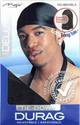 Tie-Down Durag - Adjustable & Breathable - Deluxe Extra Long Tails - Black - #4800BLA