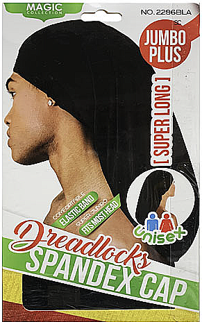Dreadlocks Spandex Cap - Jumbo Plus - Black - Super Long - #2286