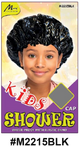 Kids Shower Cap - Water-Proof with Elastic Band - Black & Assorted Colors - #M2215BLK & #M2215AST
