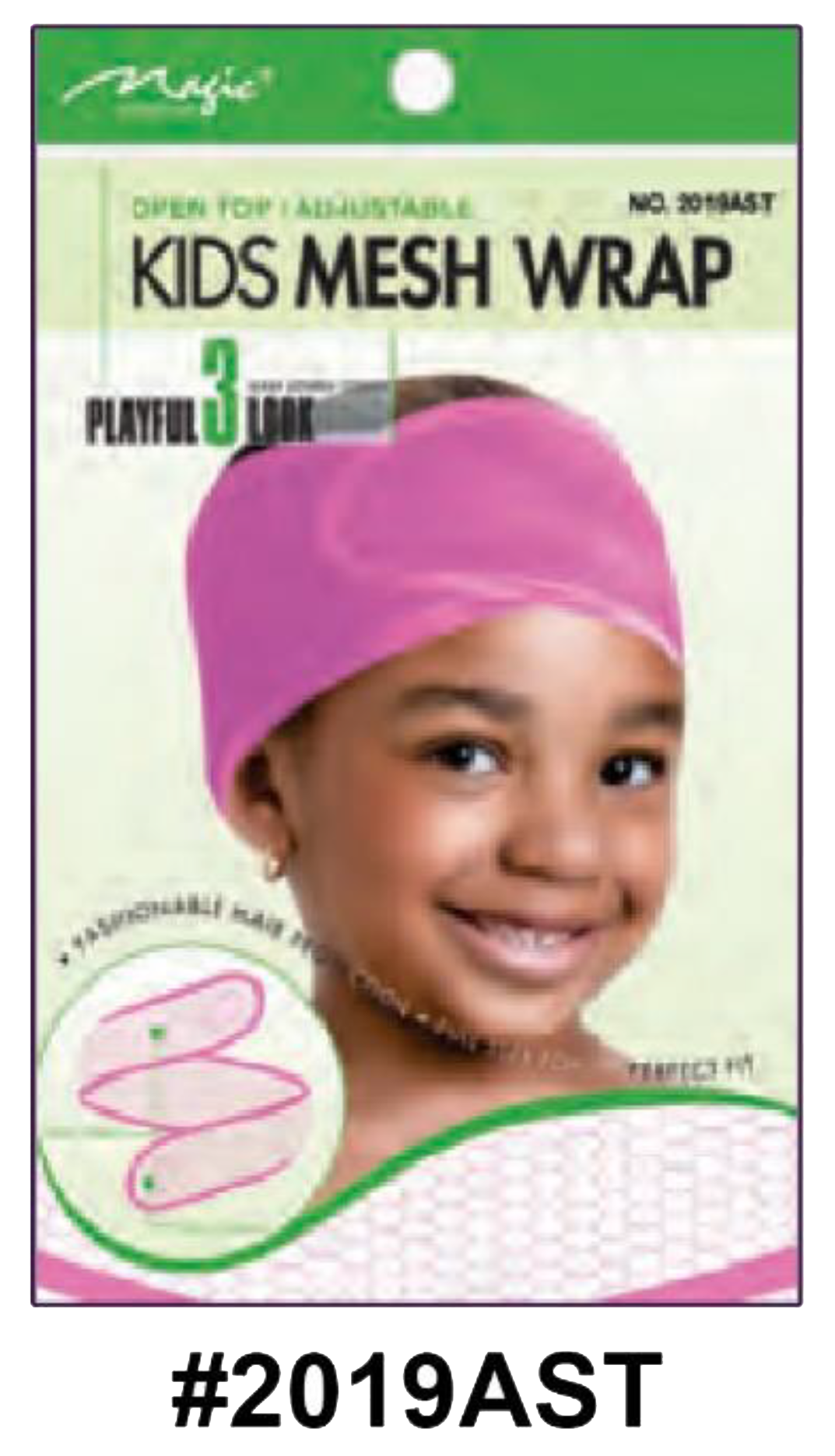 "Kids Mesh Wrap in Assorted Colors - Open Top and Adjustable Design - #2019AST."