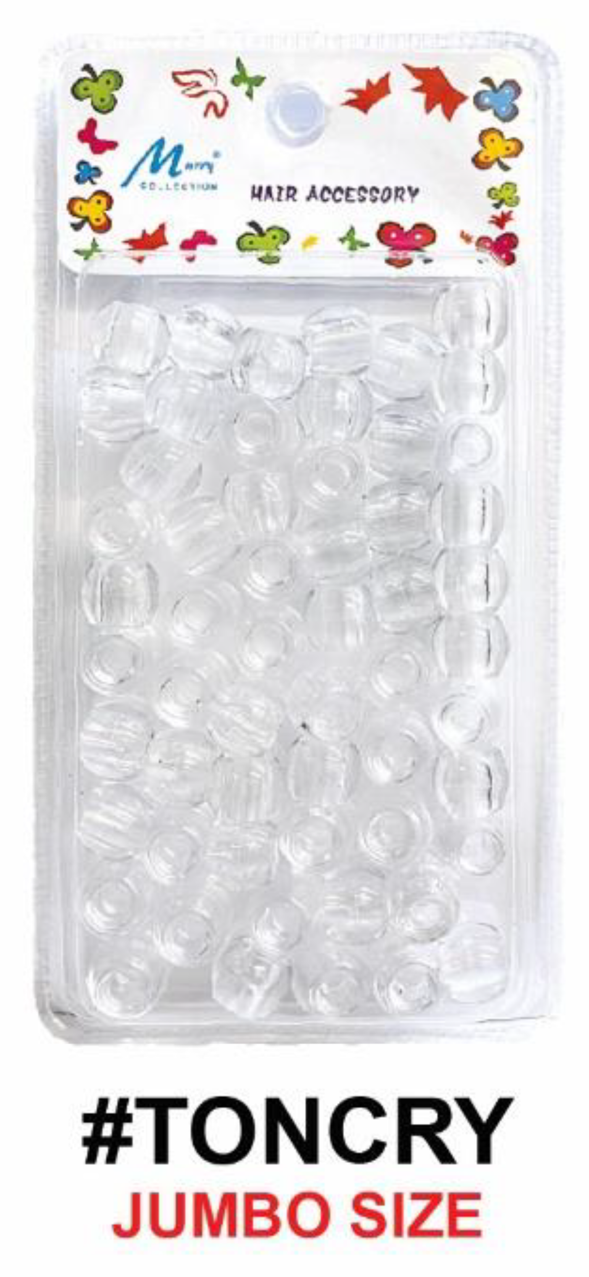 Murry Collection, Jumbo Hair Beads, #TONCRY - #TONBW, Multi-Color