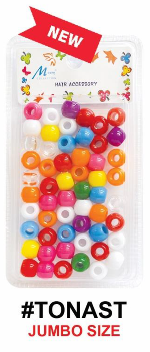 Murry Collection, Jumbo Hair Beads, #TONCRY - #TONBW, Multi-Color