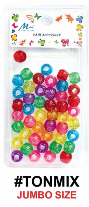 Murry Collection, Jumbo Hair Beads, #TONCRY - #TONBW, Multi-Color