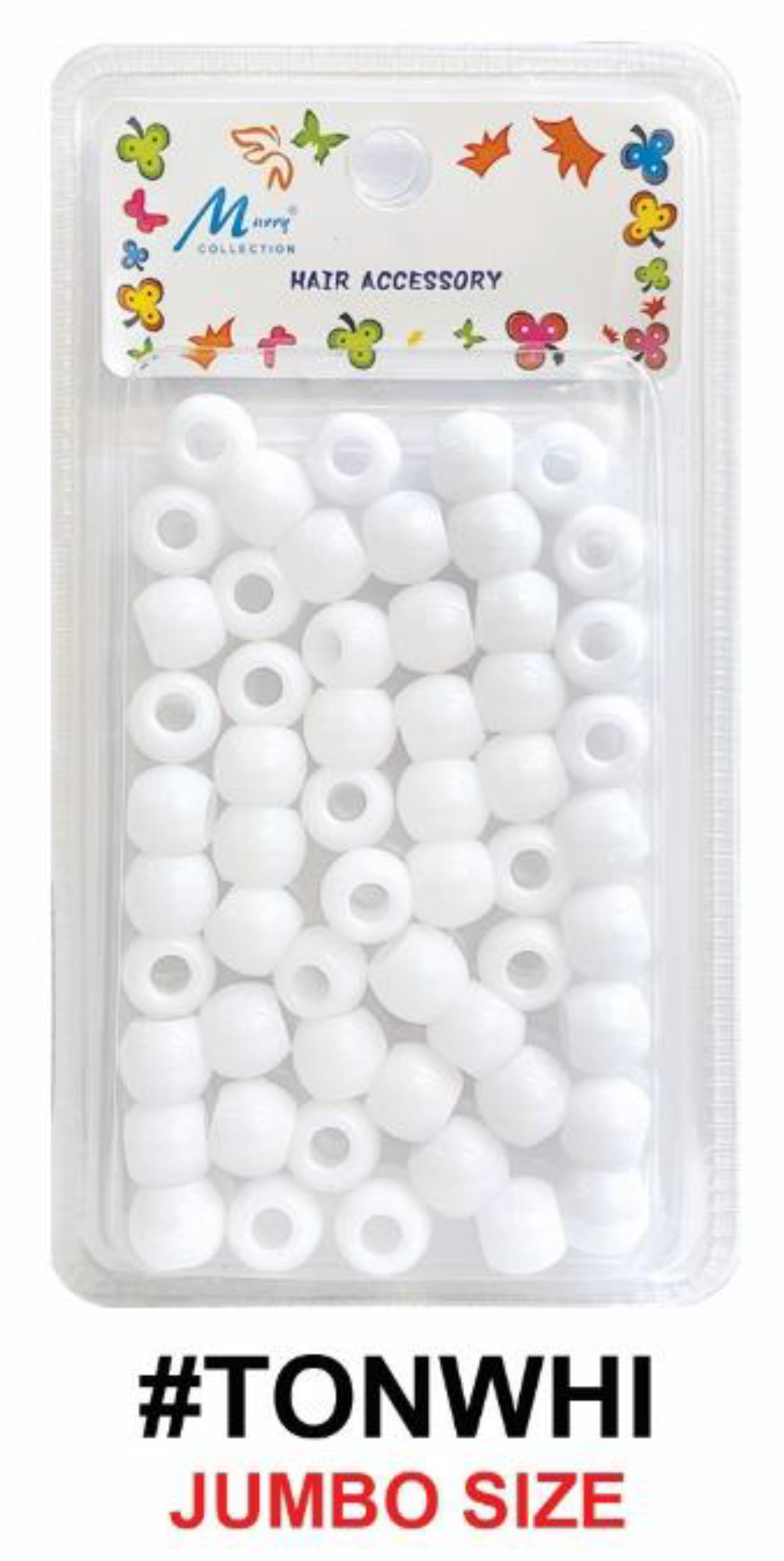 Murry Collection, Jumbo Hair Beads, #TONCRY - #TONBW, Multi-Color