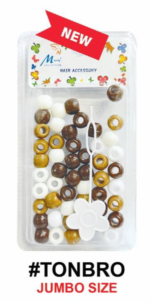 Murry Collection, Jumbo Hair Beads, #TONCRY - #TONBW, Multi-Color