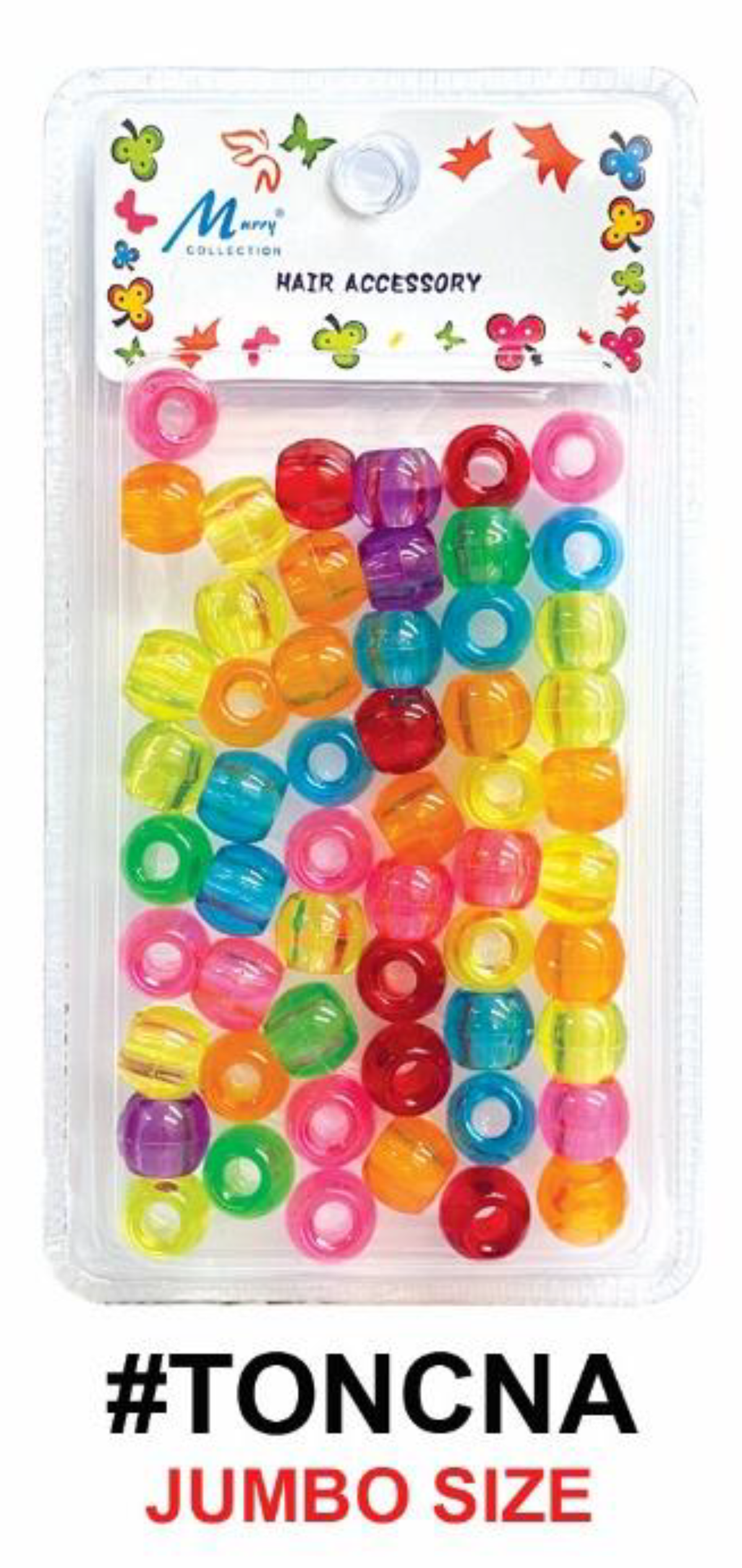 Murry Collection, Jumbo Hair Beads, #TONCRY - #TONBW, Multi-Color