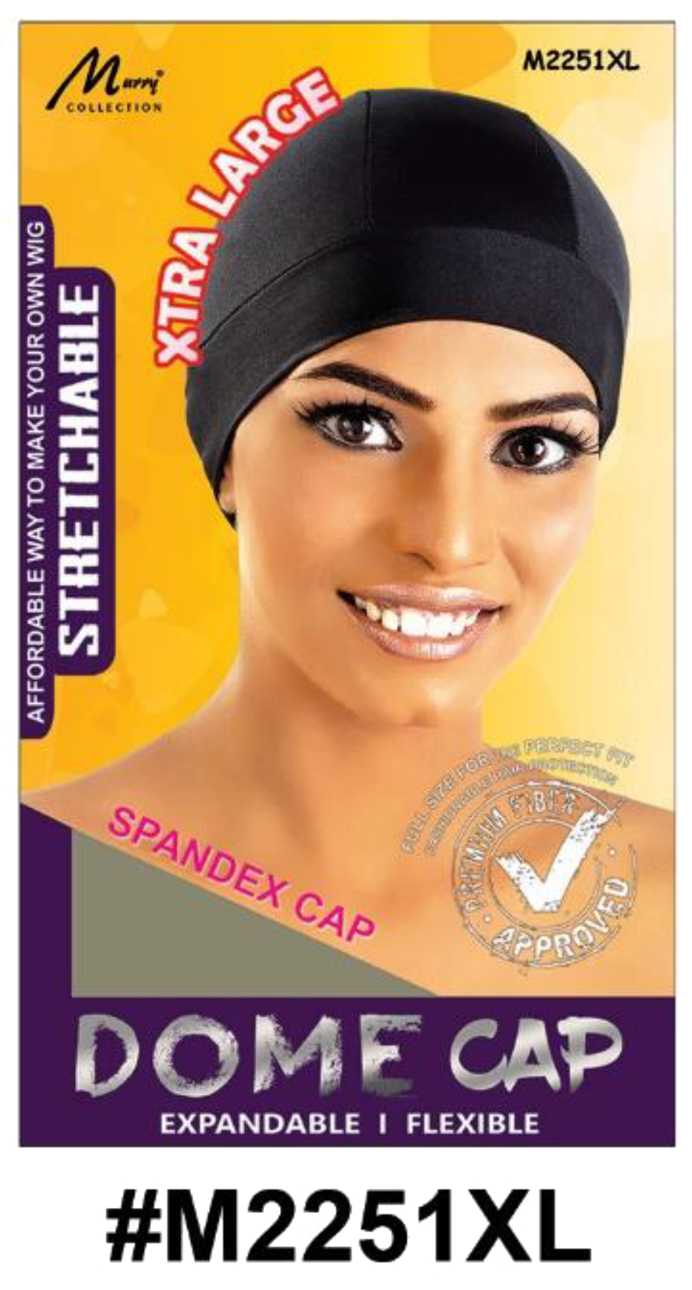 "Dome Cap in Xtra Large Size (#M2251XL) - Stretchable Spandex, Durable, and Lightweight."