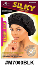 Silky Sleep Cap - Black - Extra Wide Band - #M7000BLK