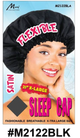 Flexible Satin Sleep Cap - 21" X-Large Size - Black & Assorted - #M2122BLK & #M2122AST