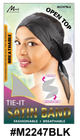 Tie-It Satin Band - Open Top - Breathable Design - Black - #M2247BLK