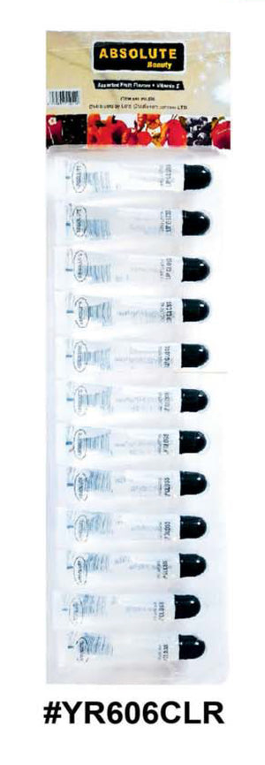 #YR606CLR / #YR606MIX Absolute Beauty Lip Gloss Set - 12 Piece Display Card