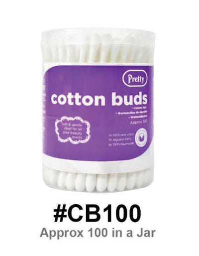Pretty Cotton Buds - Approx 100 in a Jar