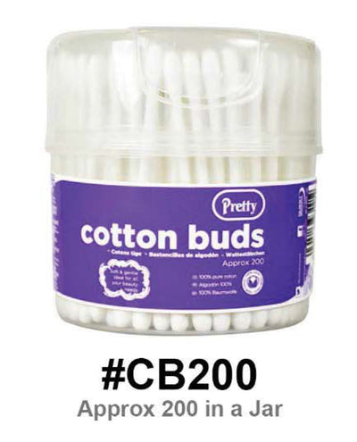 Pretty Cotton Buds - Approx 200 in a Jar