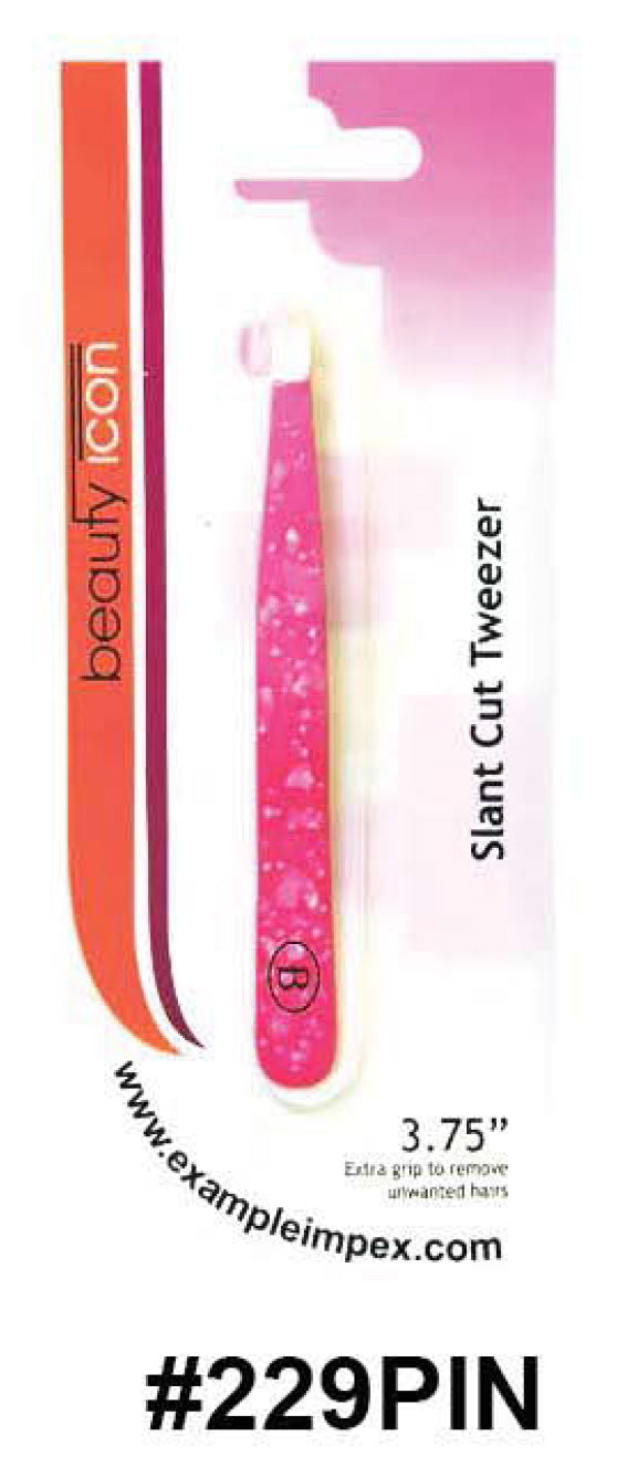 Beauty Icon Slant Cut Tweezer - 3.75" Professional Precision #229