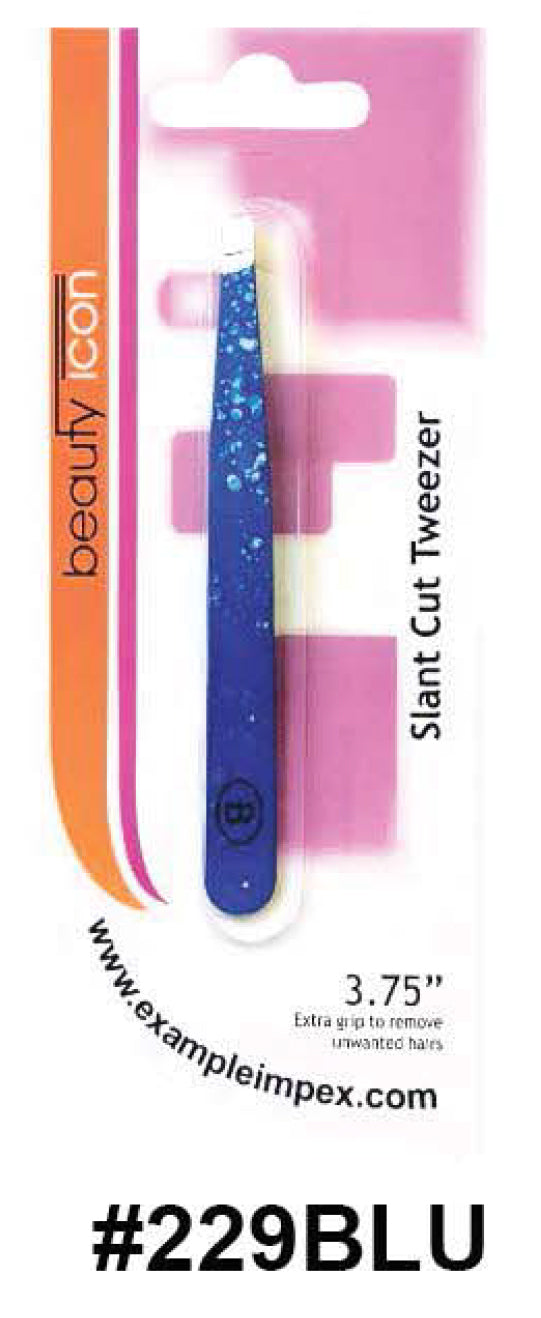 Beauty Icon Slant Cut Tweezer - 3.75" Professional Precision #229
