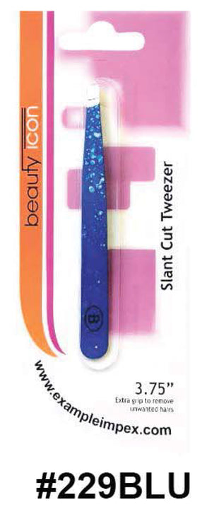Beauty Icon Slant Cut Tweezer - 3.75" Professional Precision #229