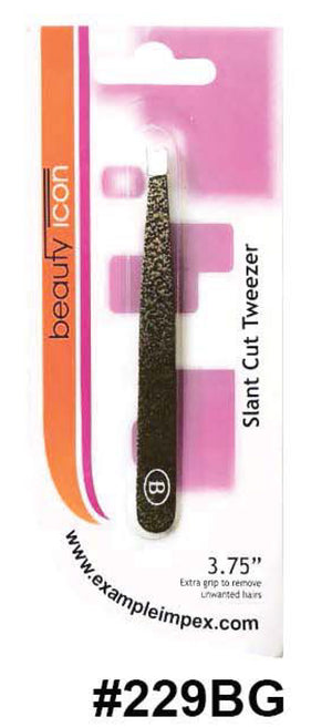 Beauty Icon Slant Cut Tweezer - 3.75" Professional Precision #229