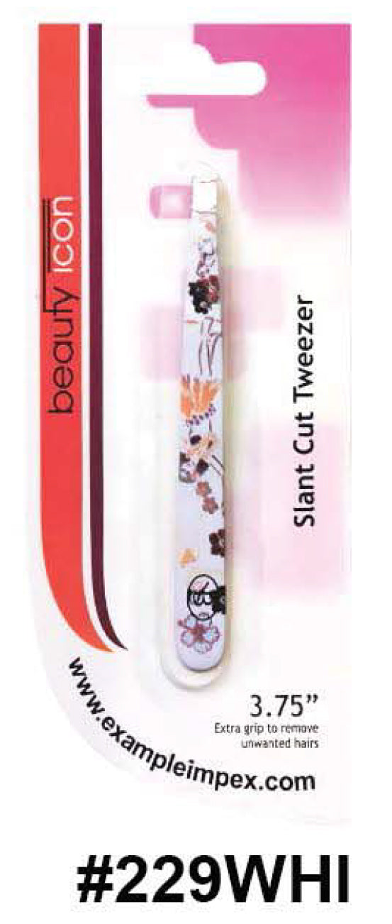 Beauty Icon Slant Cut Tweezer - 3.75" Professional Precision #229