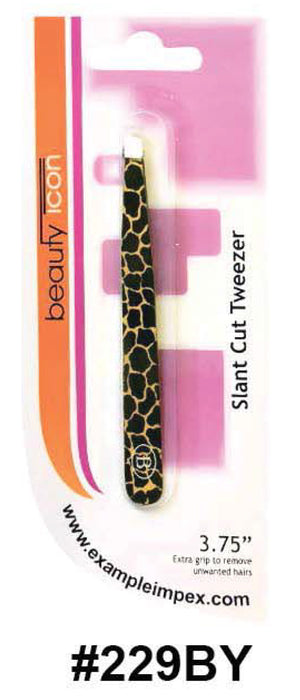 Beauty Icon Slant Cut Tweezer - 3.75" Professional Precision #229