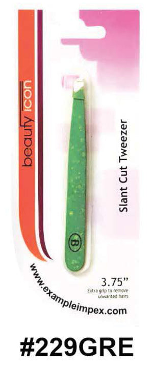 Beauty Icon Slant Cut Tweezer - 3.75" Professional Precision #229