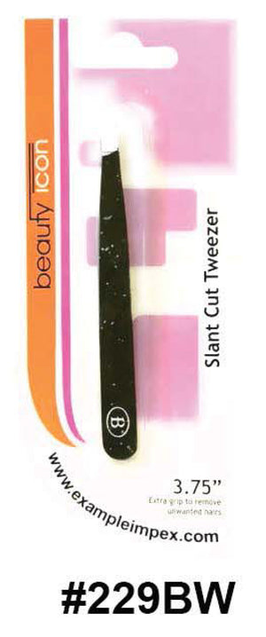 Beauty Icon Slant Cut Tweezer - 3.75" Professional Precision #229