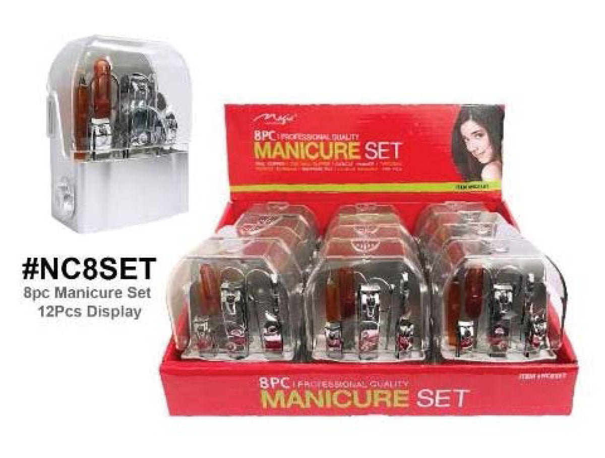Manicure Set 8 Piece - Professional Magic Nail Care Kit #NC8SET 1pc