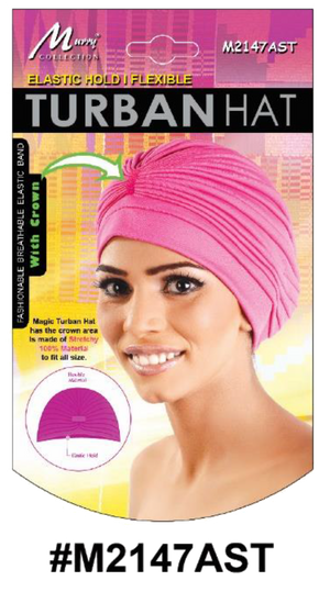 Magic Turban Hat - Elastic Hold & Flexible - Assorted Colors & Black - #M2147AST & #M2147BLK