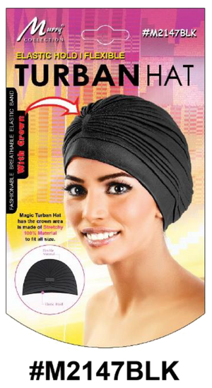 Magic Turban Hat - Elastic Hold & Flexible - Assorted Colors & Black - #M2147AST & #M2147BLK