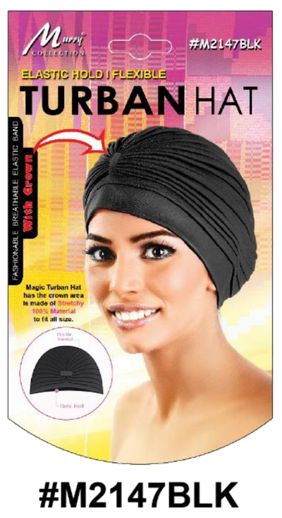 Magic Turban Hat - Elastic Hold & Flexible - Assorted Colors & Black - #M2147AST & #M2147BLK