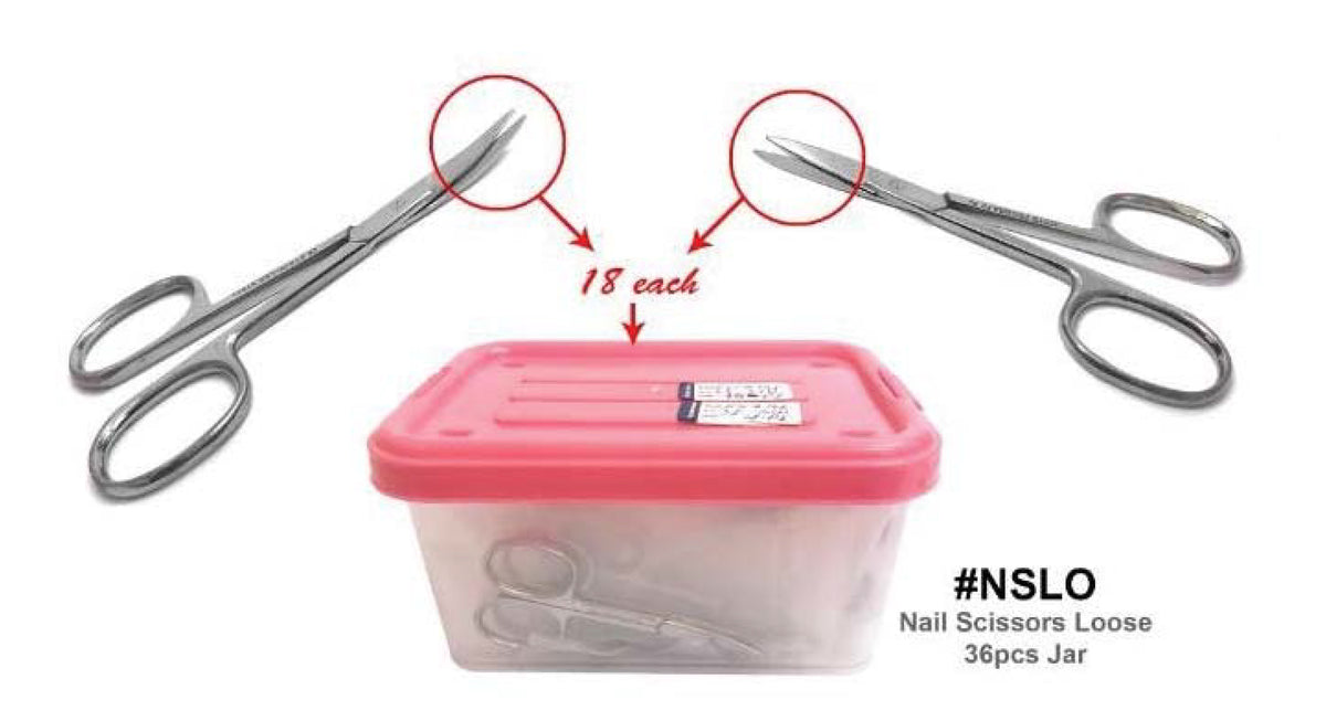 Nail Scissors Jar - 36 Pieces Professional Loose Scissors #NSLO